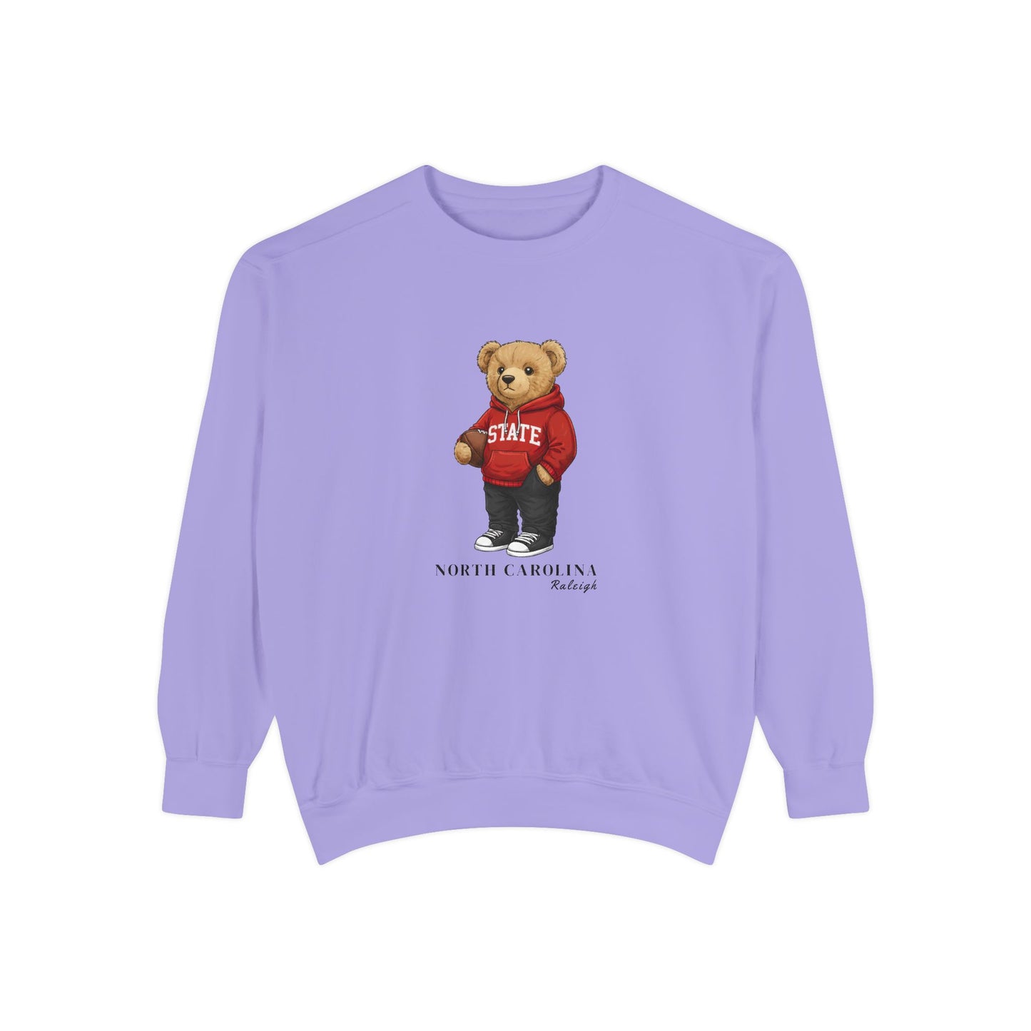 Raleigh, North Carolina Teddy Bear Comfort Colors Sweatshirt