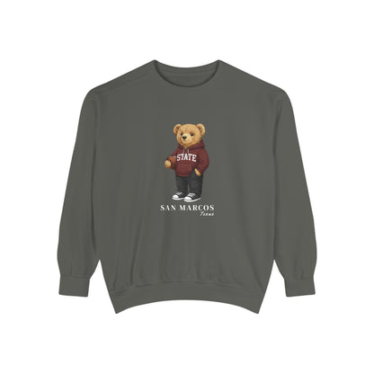 San Marcos, Texas Teddy Bear Comfort Colors Sweatshirt