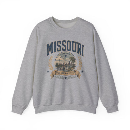 Vintage Missouri - The Show-Me State Crewneck Sweatshirt
