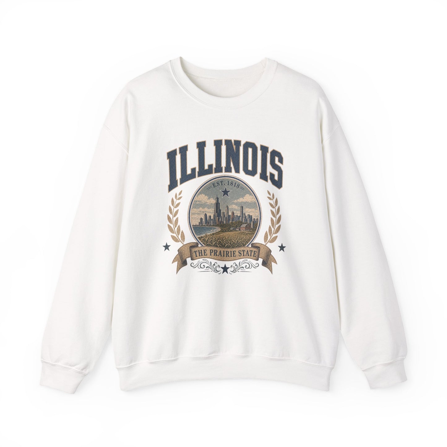 Vintage Illinois - The Prairie State Crewneck Sweatshirt