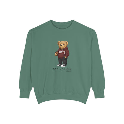San Marcos, Texas Teddy Bear Comfort Colors Sweatshirt