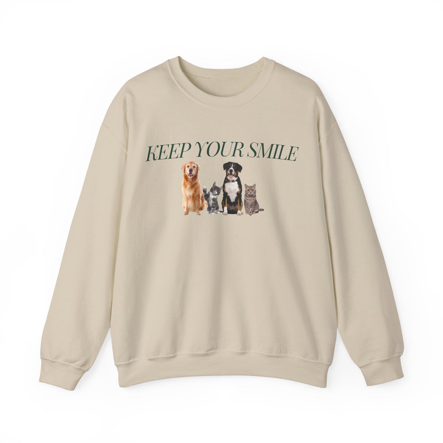 Keep Your Smile Cat and Dog Unisex Sweatshirt