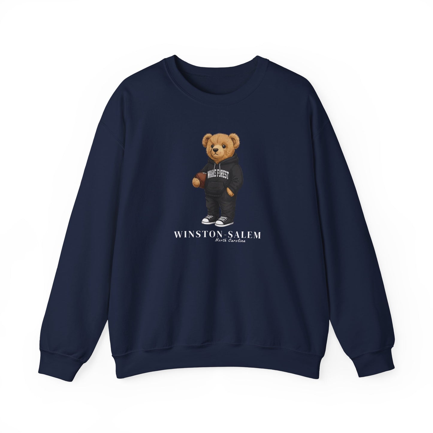 Winston-Salem, North Carolina Teddy Bear Crewneck Sweatshirt