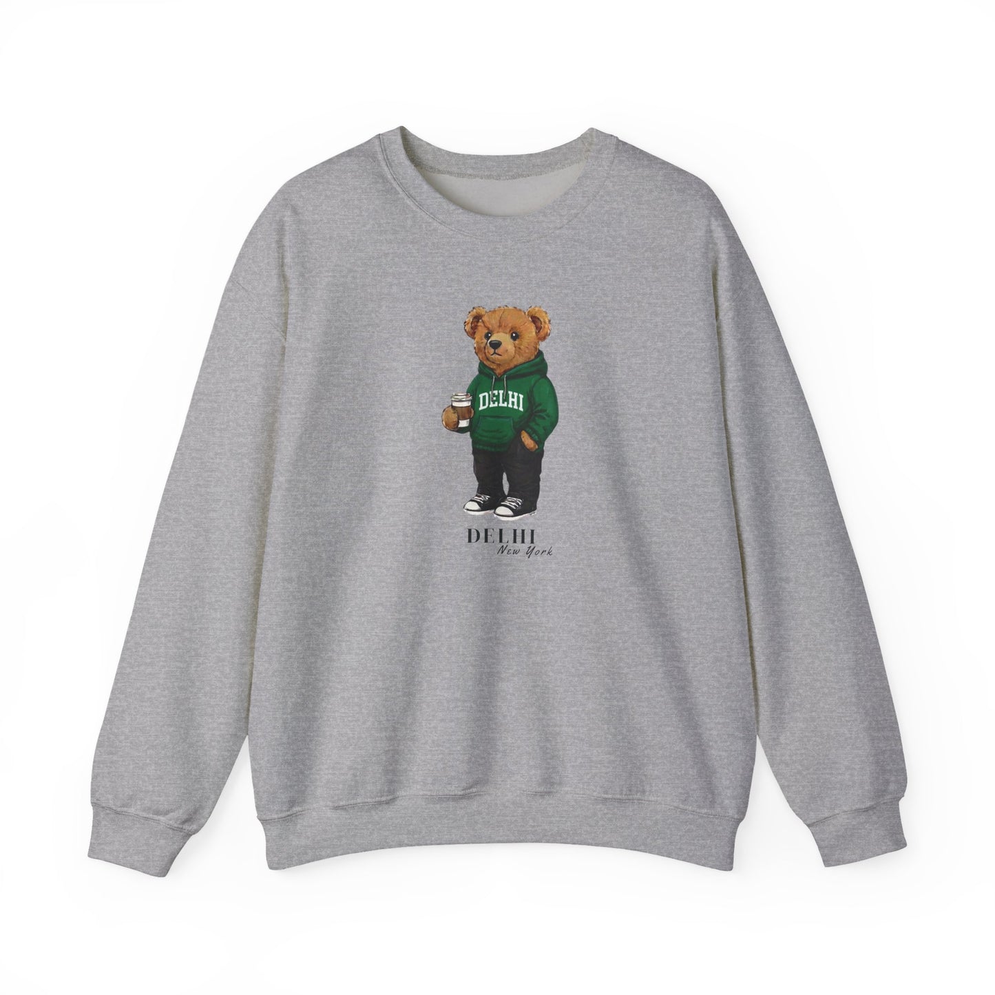 Delhi, New York Teddy Bear Crewneck Sweatshirt