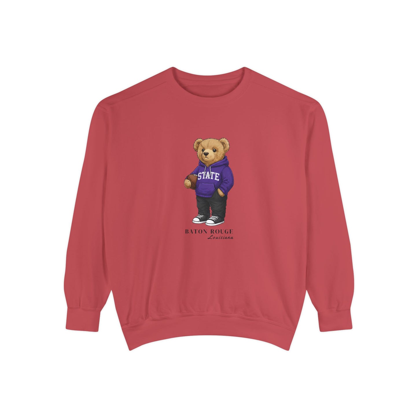 Baton Rouge, Louisiana Teddy Bear Comfort Colors Sweatshirt