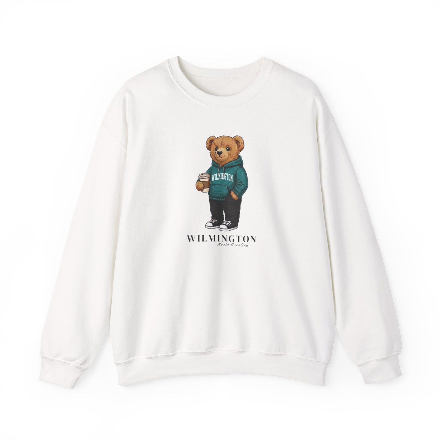 Wilmington, North Carolina Teddy Bear Crewneck Sweatshirt