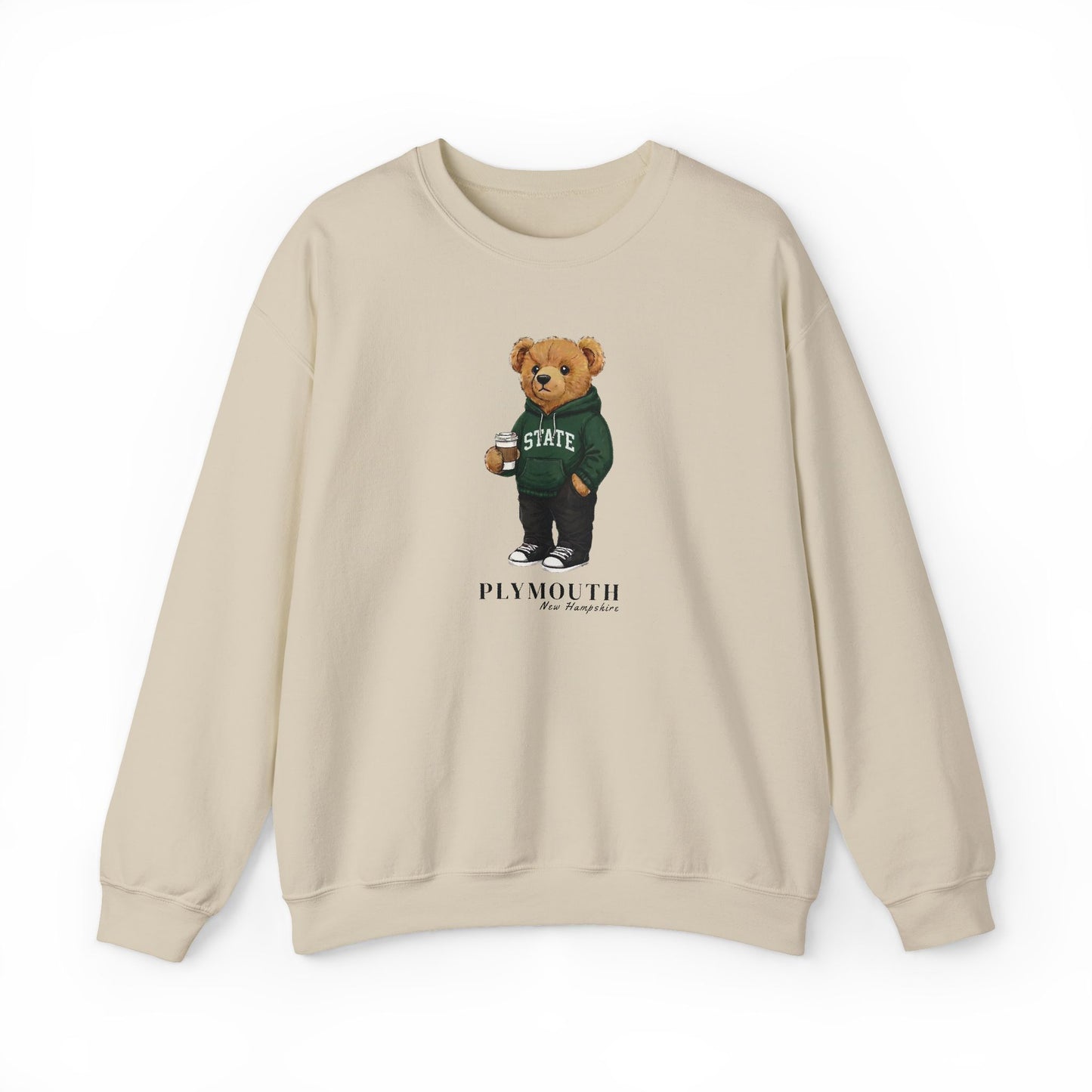 Plymouth, New Hampshire Teddy Bear Crewneck Sweatshirt