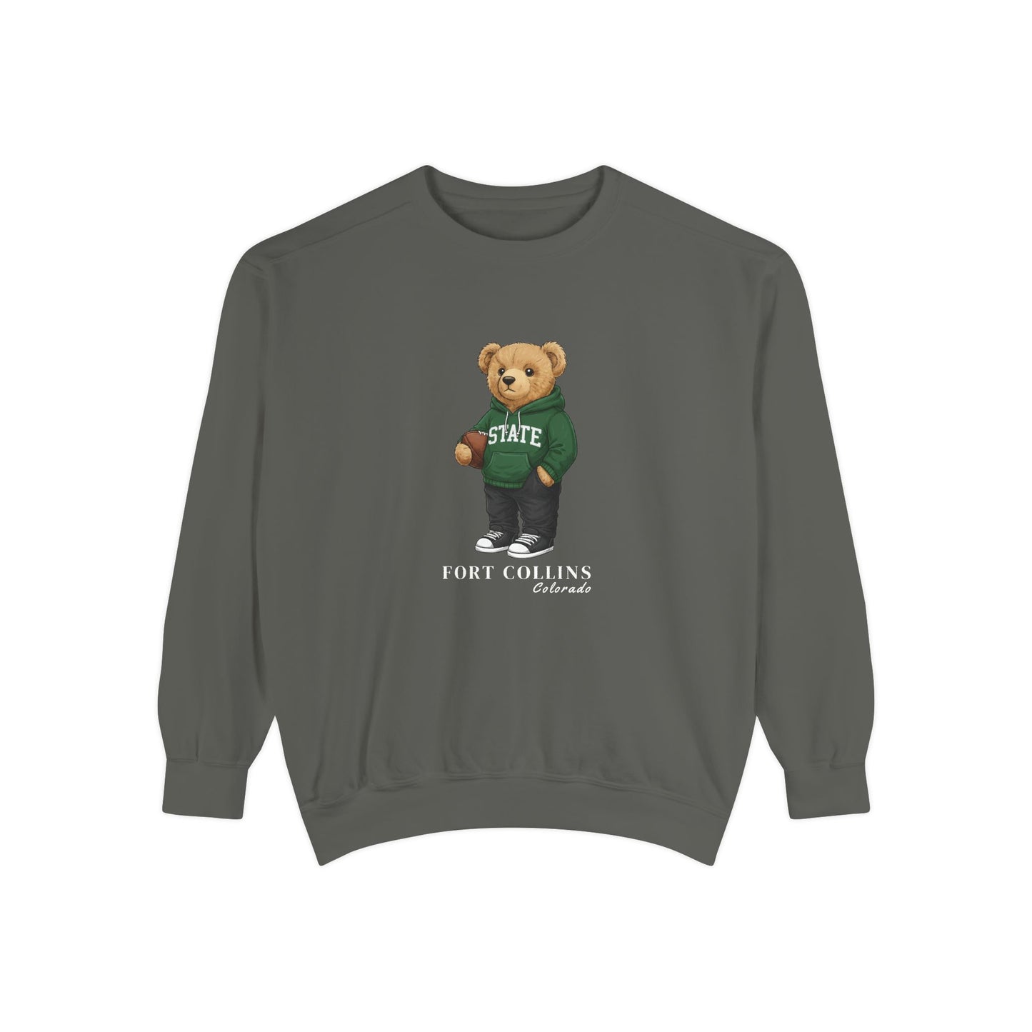 Fort Collins, Colorado Teddy Bear Comfort Colors Sweatshirt
