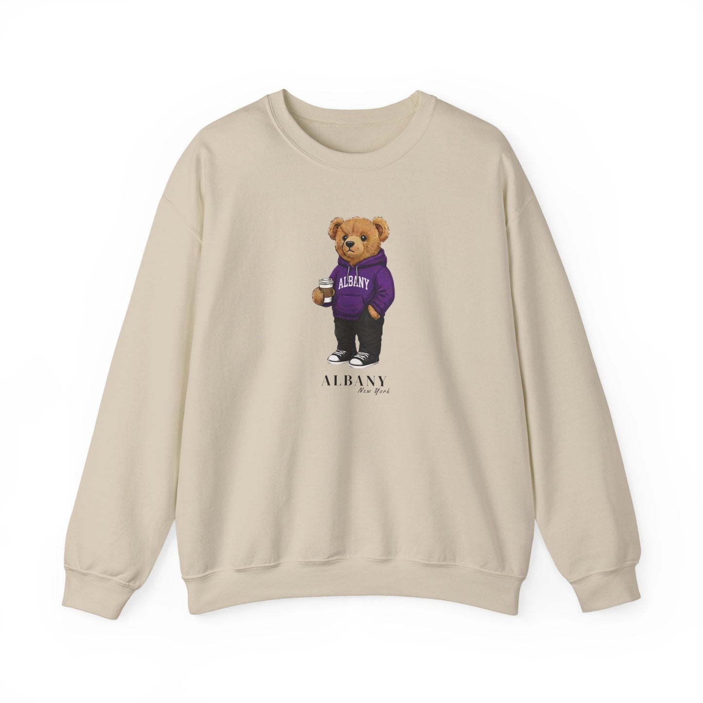Albany, New York Teddy Bear Crewneck Sweatshirt