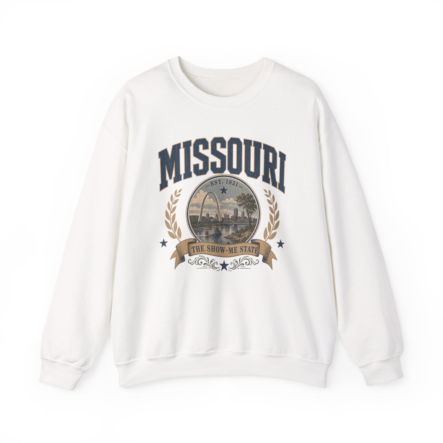 Vintage Missouri - The Show-Me State Crewneck Sweatshirt