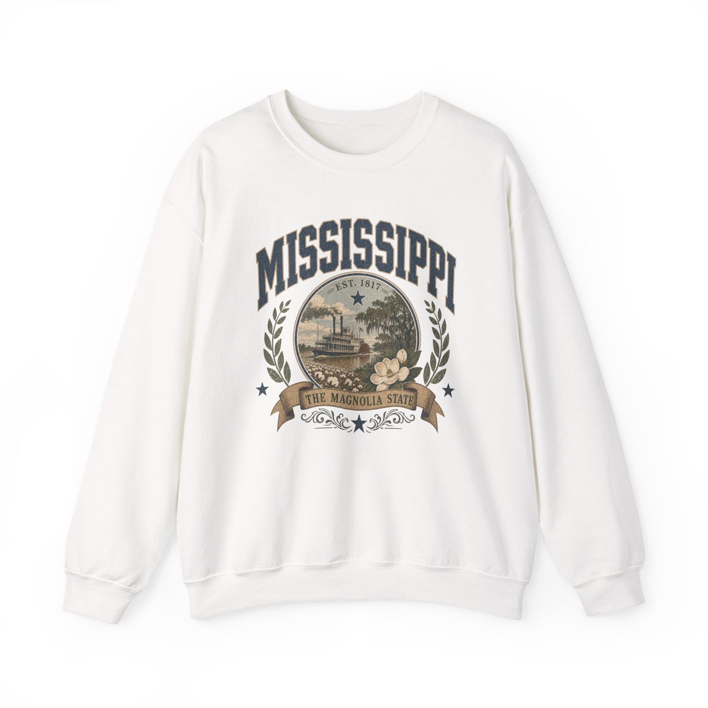 Vintage Mississippi - The Magnolia State Crewneck Sweatshirt