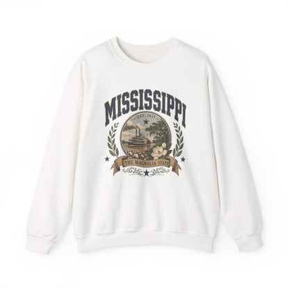 Vintage Mississippi - The Magnolia State Crewneck Sweatshirt