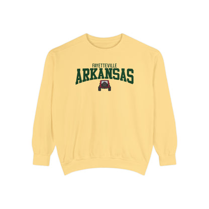Fayetteville Arkansas Jeep Comfort Colors Sweatshirt