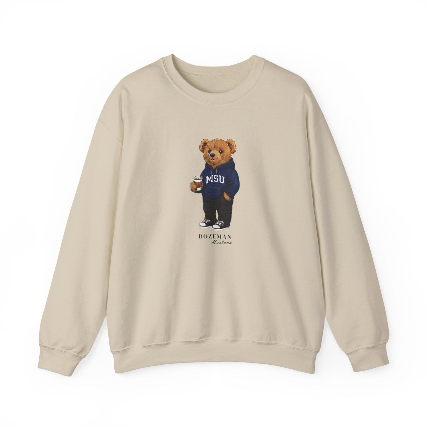 Bozeman, Montana Teddy Bear Crewneck Sweatshirt