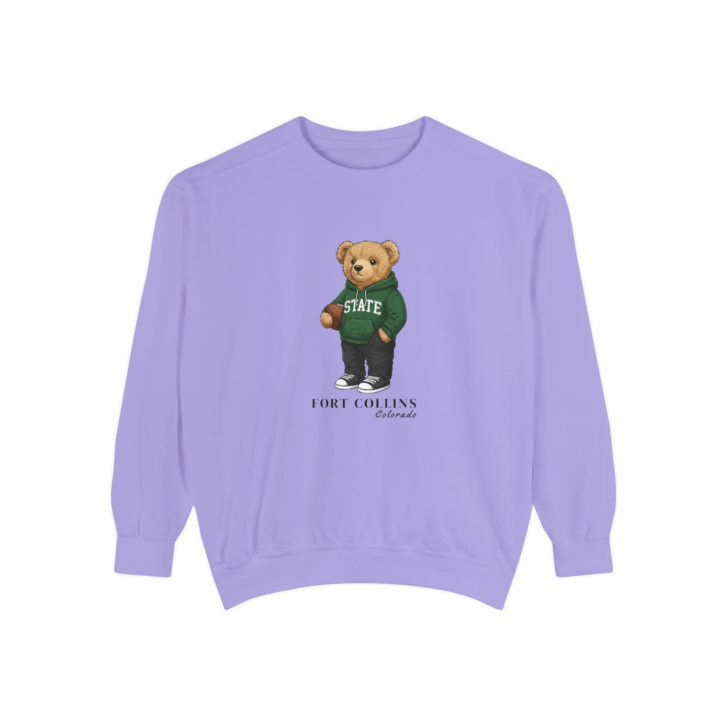 Fort Collins, Colorado Teddy Bear Comfort Colors Sweatshirt
