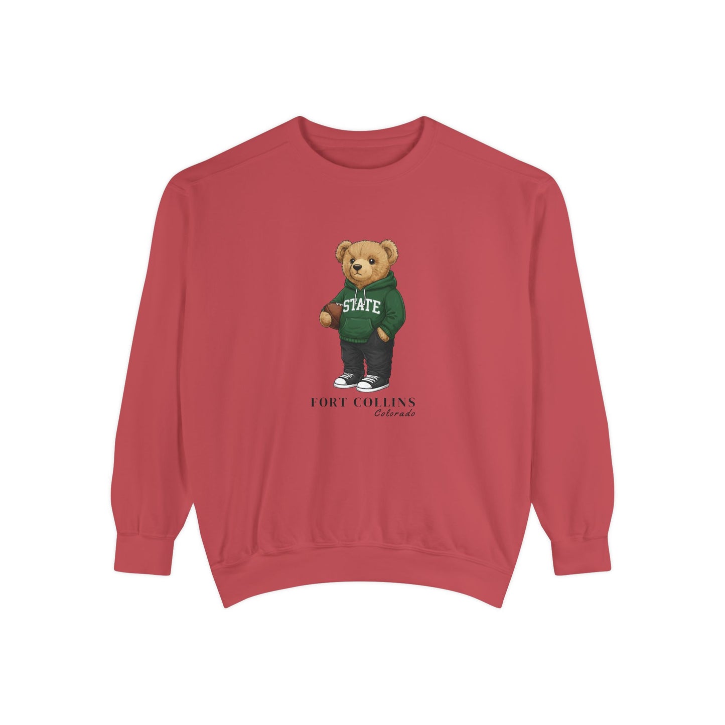 Fort Collins, Colorado Teddy Bear Comfort Colors Sweatshirt