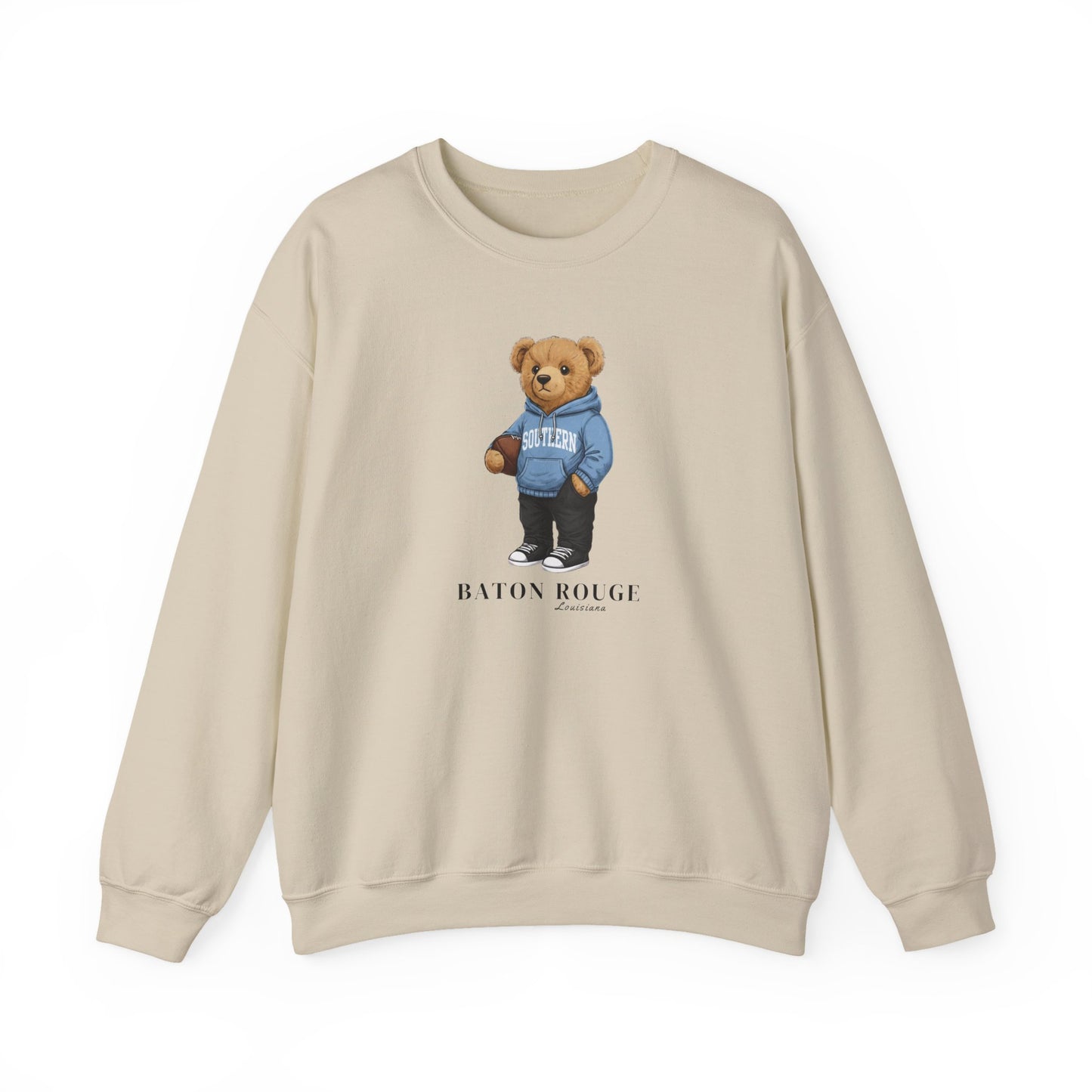 Baton Rouge, Louisiana Teddy Bear Crewneck Sweatshirt