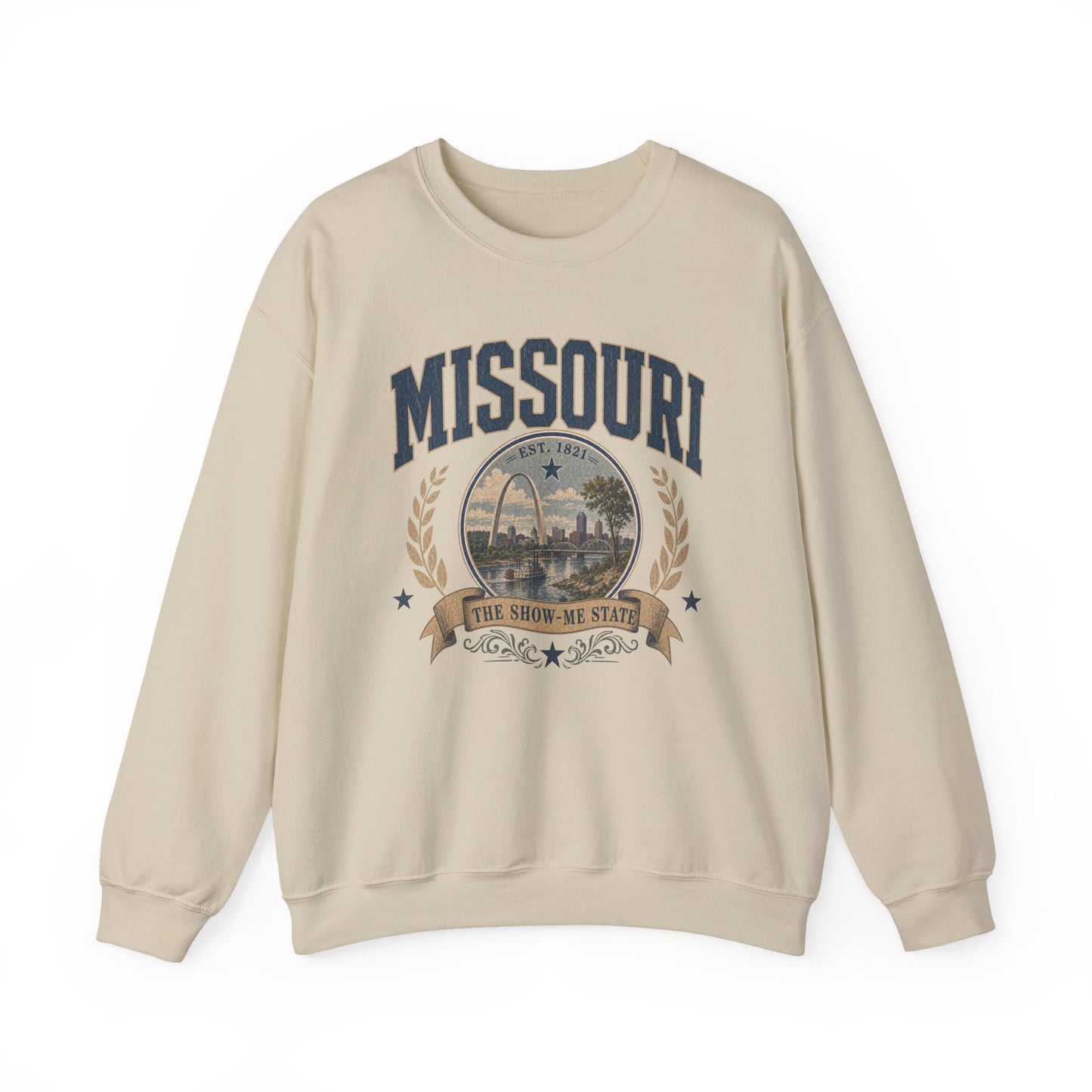 Vintage Missouri - The Show-Me State Crewneck Sweatshirt