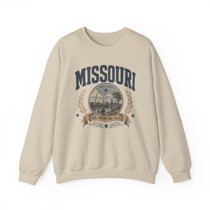 Vintage Missouri - The Show-Me State Crewneck Sweatshirt