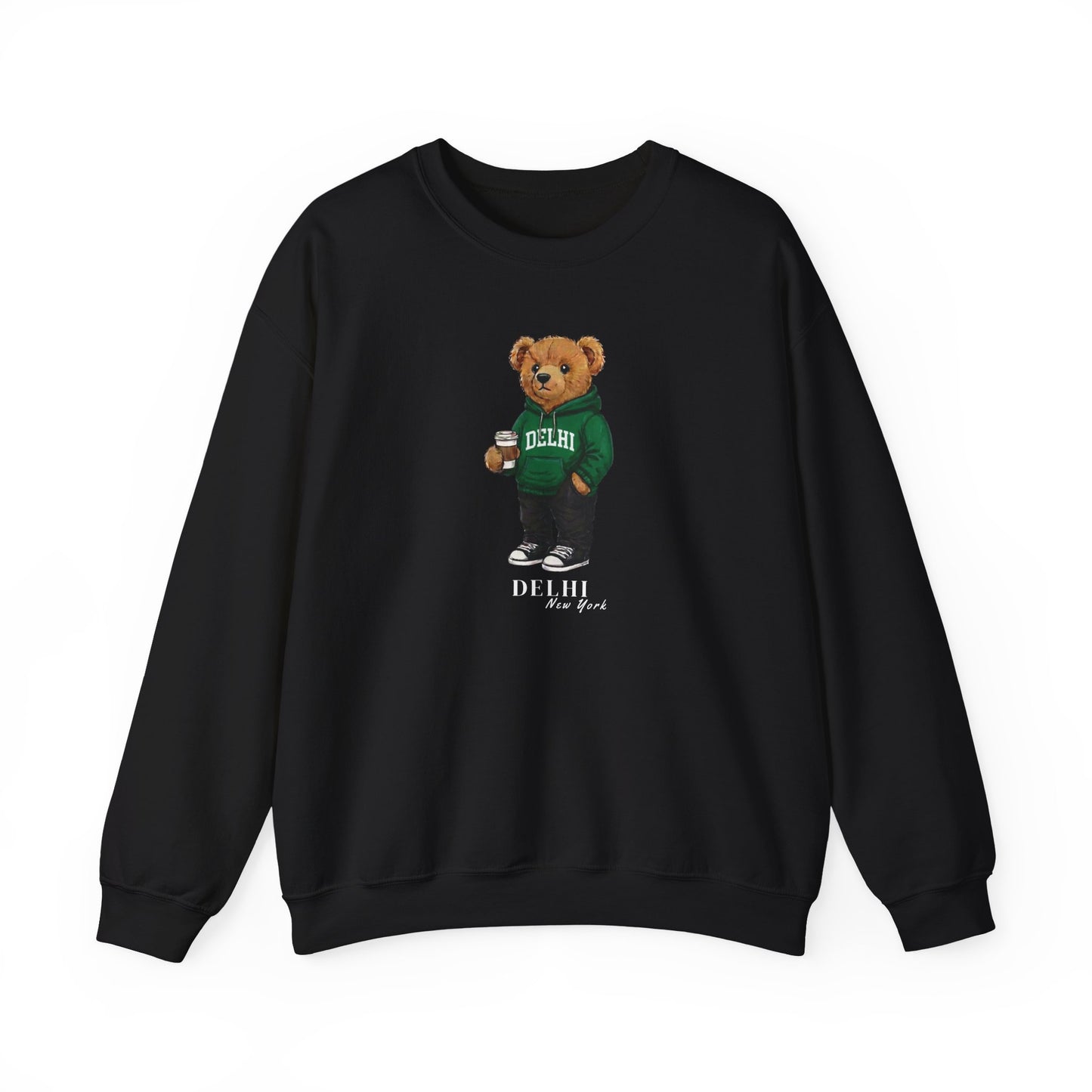 Delhi, New York Teddy Bear Crewneck Sweatshirt