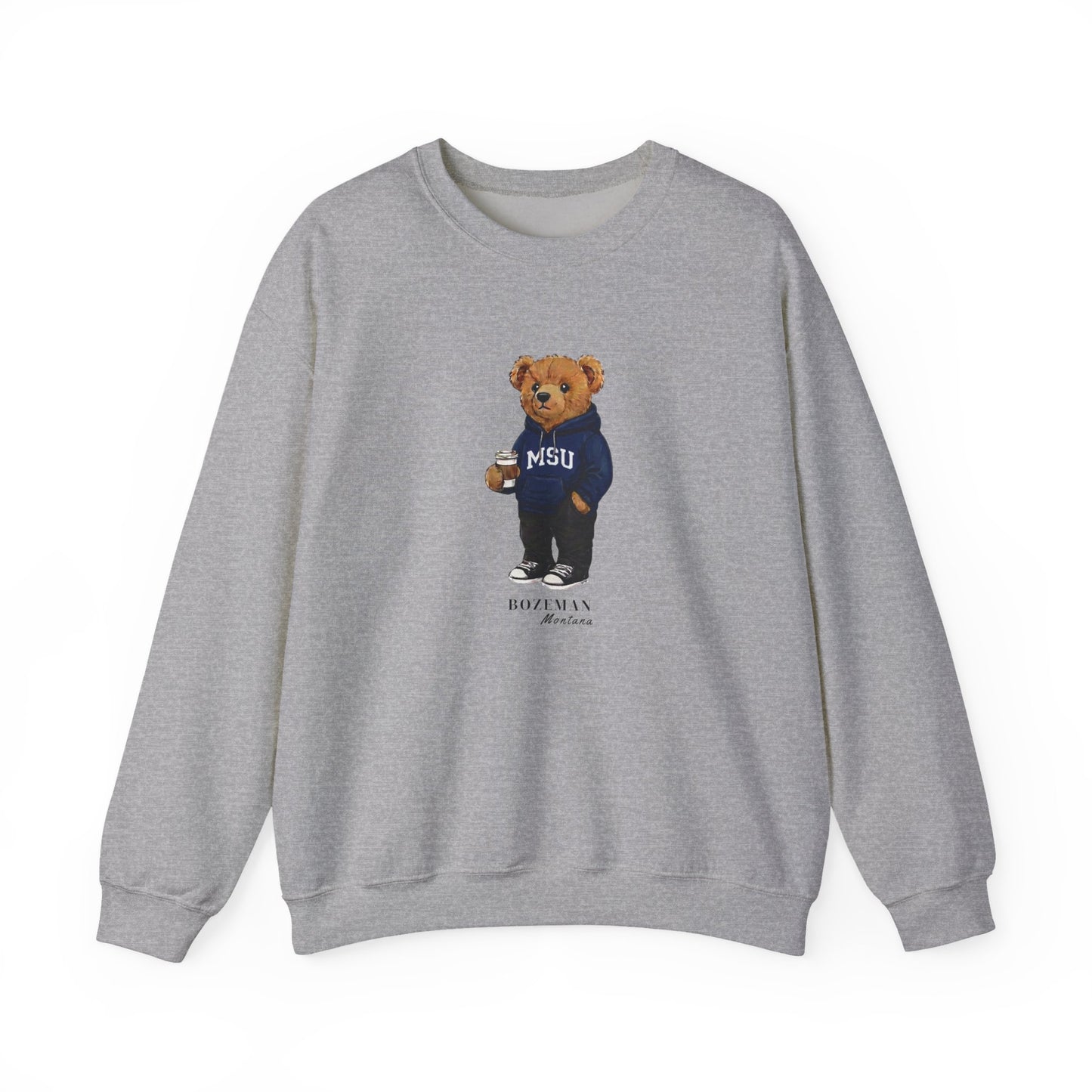 Bozeman, Montana Teddy Bear Crewneck Sweatshirt