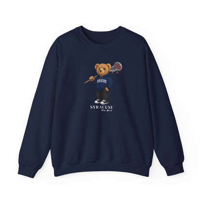 Syracuse, New York Lacrosse Teddy Bear Crewneck Sweatshirt