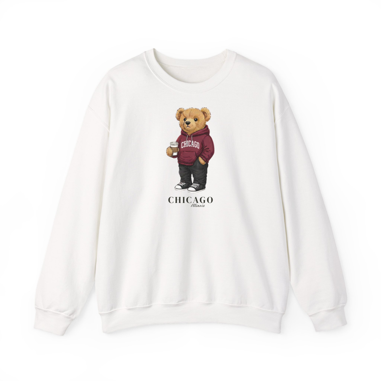 Chicago, Illinois Teddy Bear Crewneck Sweatshirt