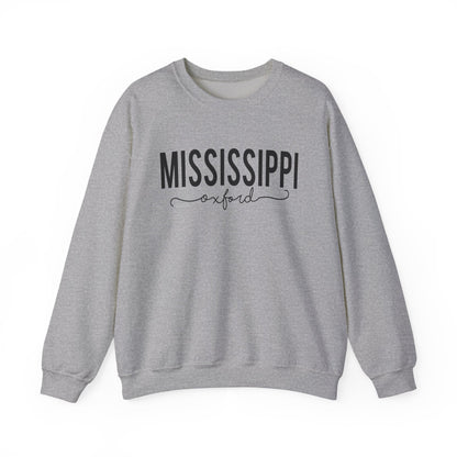 Mississippi, Oxford Crewneck Sweatshirt