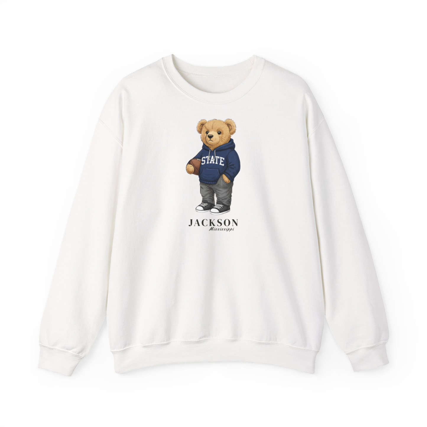 Jackson, Mississippi Teddy Bear Crewneck Sweatshirt