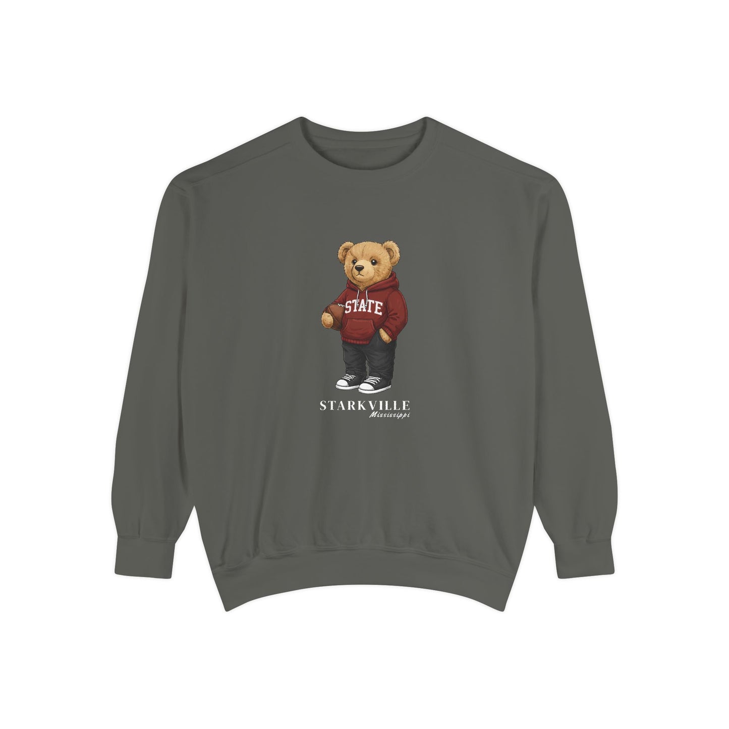 Starkville, Mississippi Teddy Bear Comfort Colors Sweatshirt