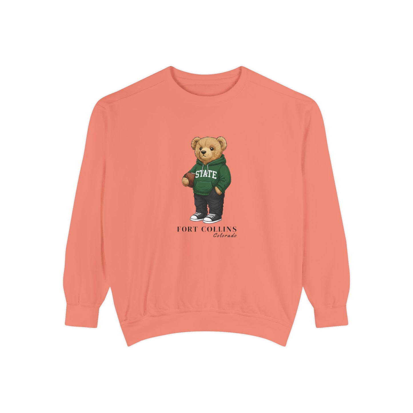 Fort Collins, Colorado Teddy Bear Comfort Colors Sweatshirt