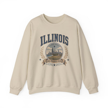 Vintage Illinois - The Prairie State Crewneck Sweatshirt
