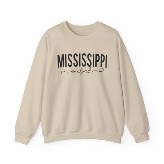 Mississippi, Oxford Crewneck Sweatshirt