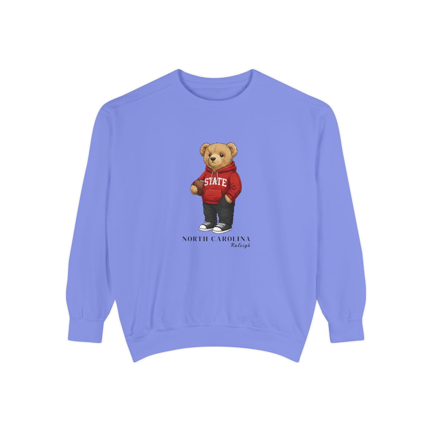 Raleigh, North Carolina Teddy Bear Comfort Colors Sweatshirt