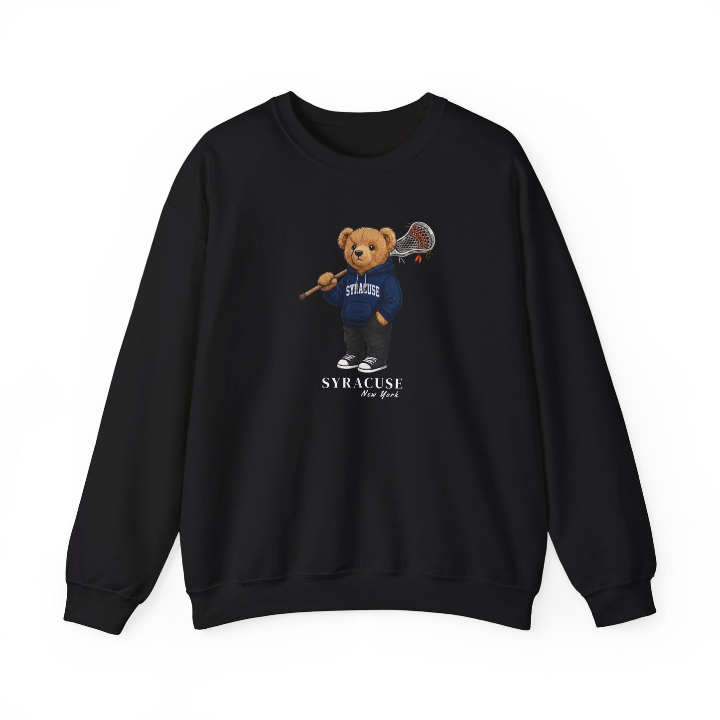 Syracuse, New York Lacrosse Teddy Bear Crewneck Sweatshirt