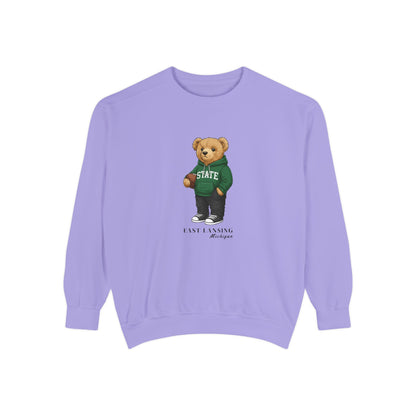 East Lansing, Michigan Teddy Bear Comfort Colors Sweatshirt
