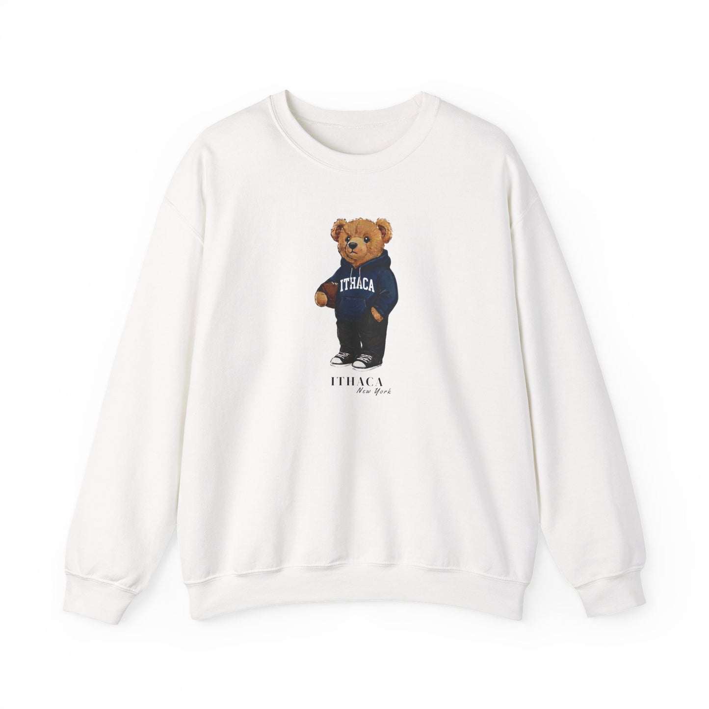 Ithaca, New York Teddy Bear Crewneck Sweatshirt