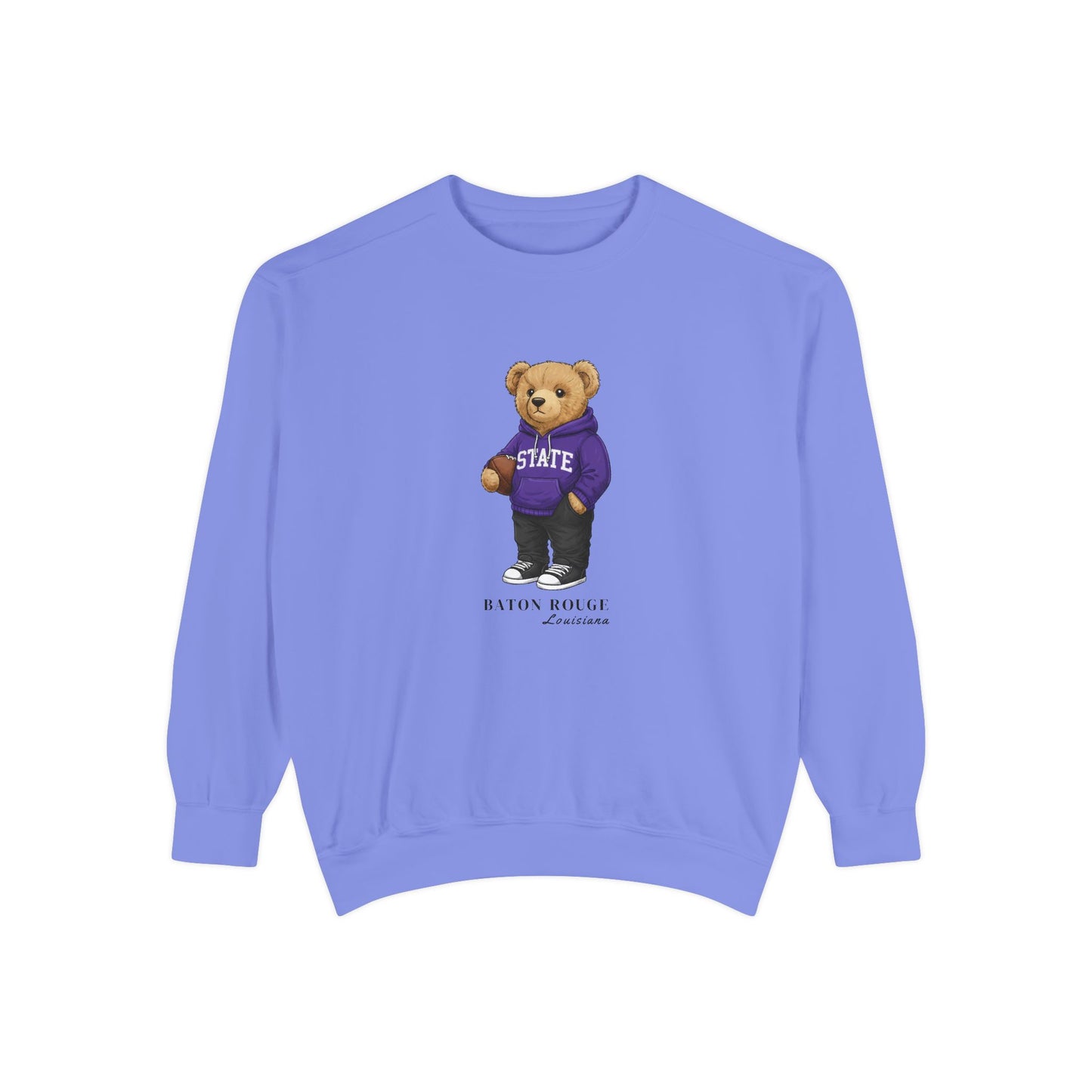 Baton Rouge, Louisiana Teddy Bear Comfort Colors Sweatshirt