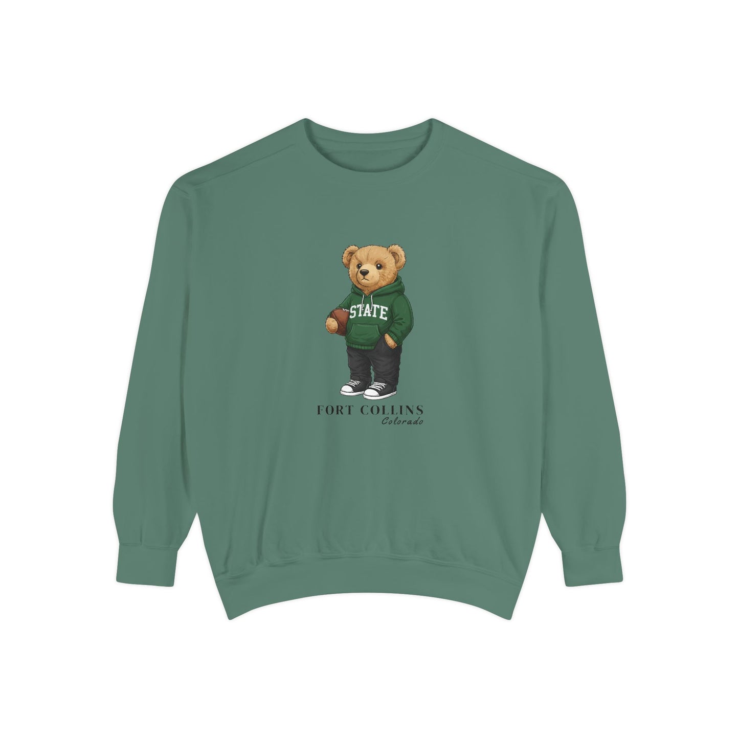 Fort Collins, Colorado Teddy Bear Comfort Colors Sweatshirt