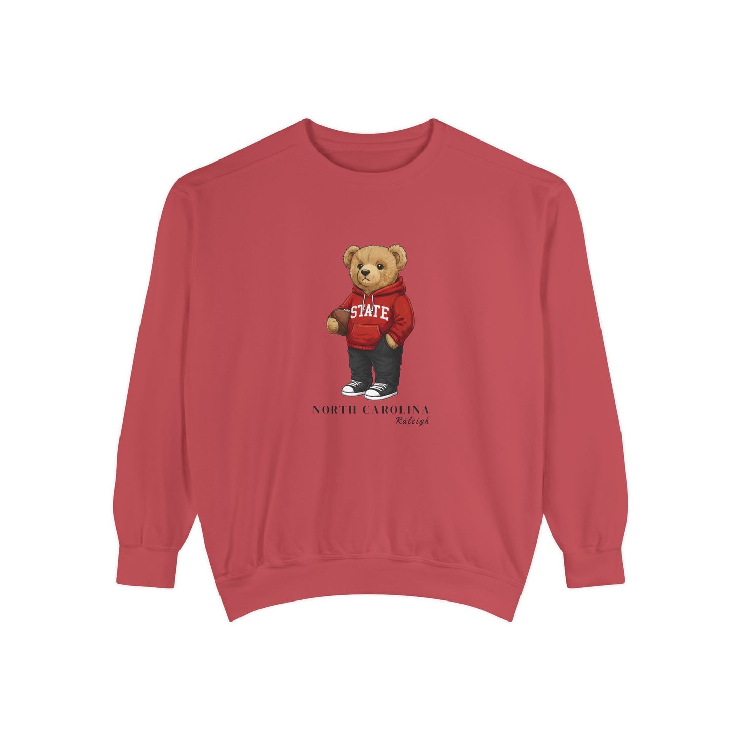Raleigh, North Carolina Teddy Bear Comfort Colors Sweatshirt
