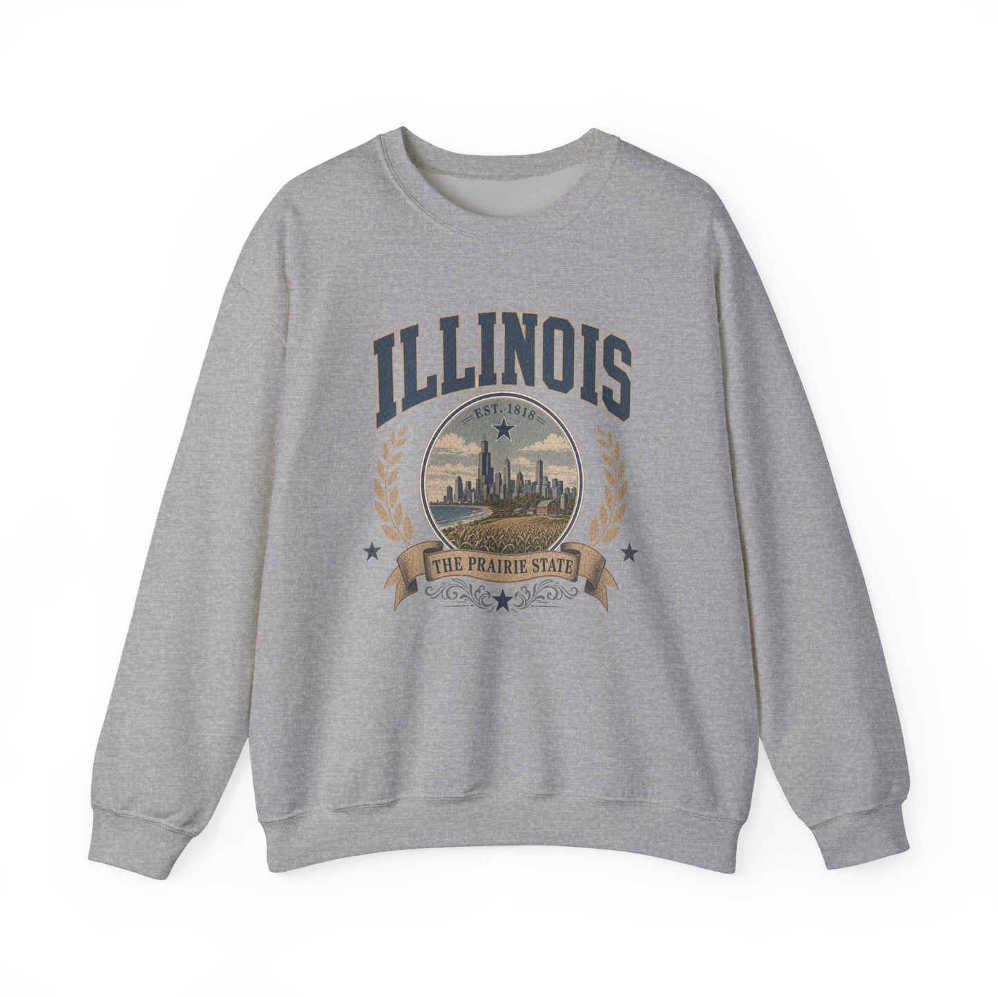 Vintage Illinois - The Prairie State Crewneck Sweatshirt