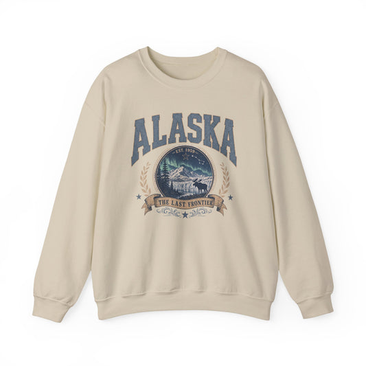 Vintage Alaska - The Last Frontier Crewneck Sweatshirt