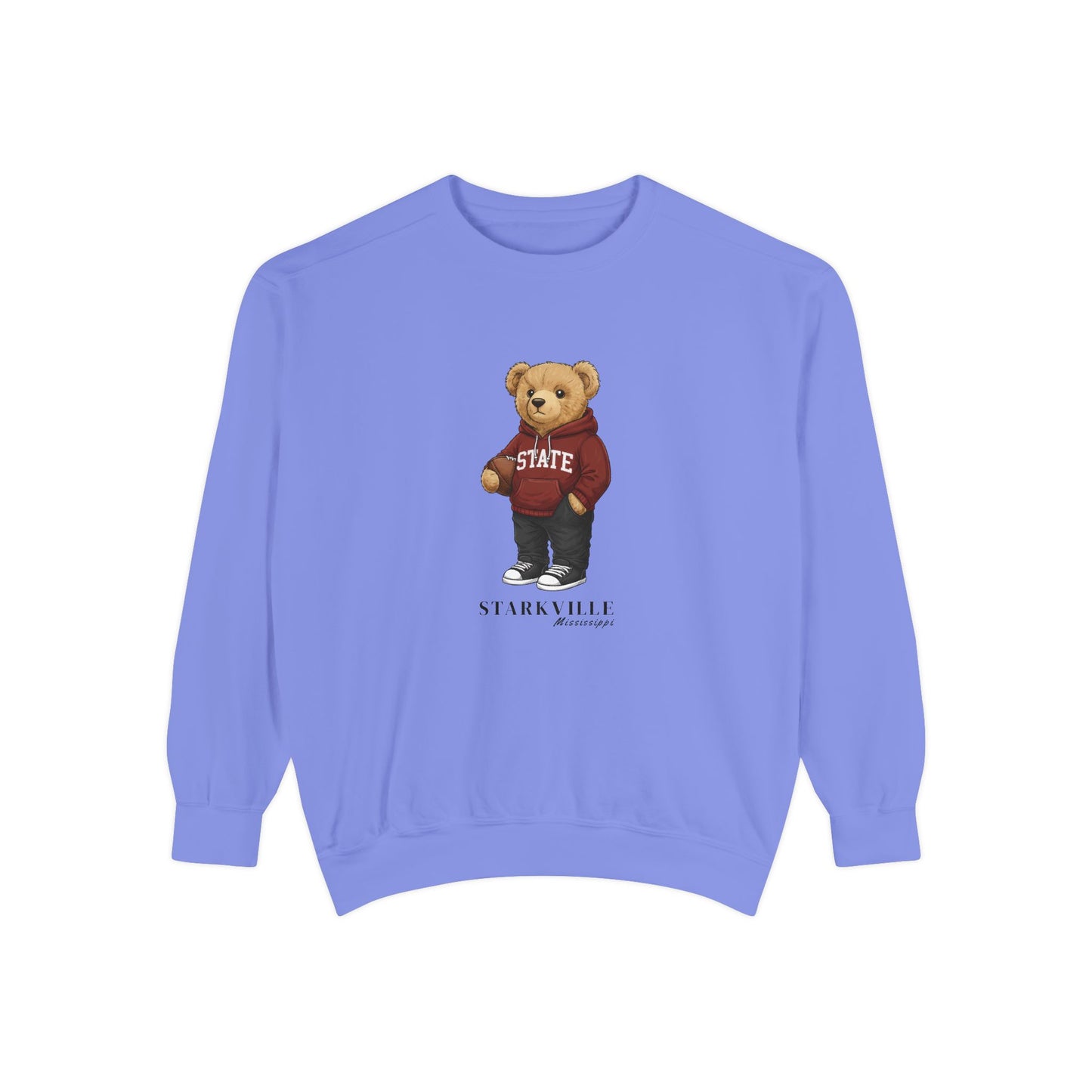 Starkville, Mississippi Teddy Bear Comfort Colors Sweatshirt