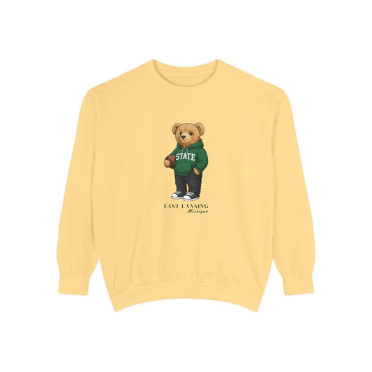 East Lansing, Michigan Teddy Bear Comfort Colors Sweatshirt