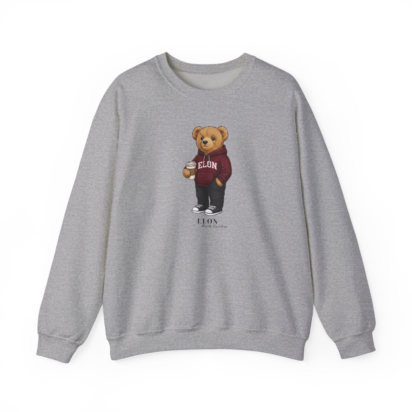Elon, North Carolina Teddy Bear Crewneck Sweatshirt