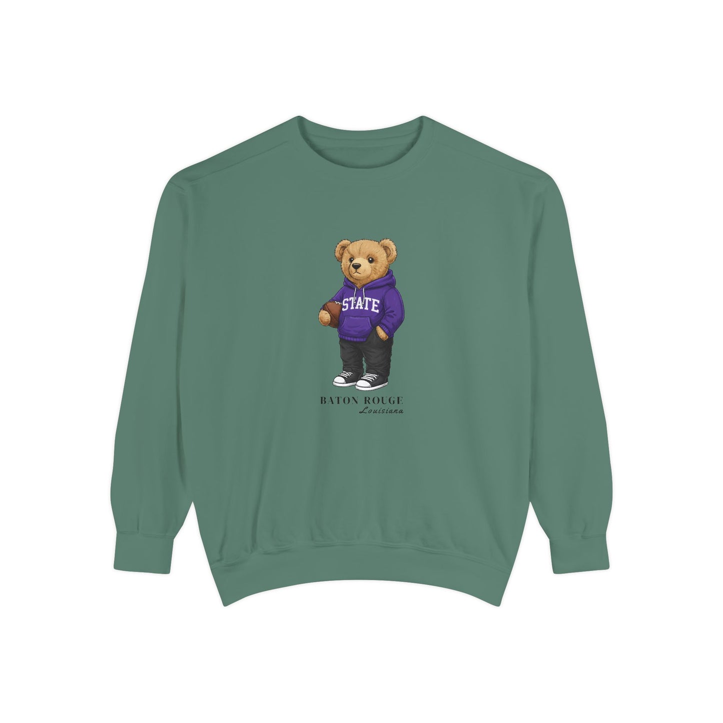 Baton Rouge, Louisiana Teddy Bear Comfort Colors Sweatshirt