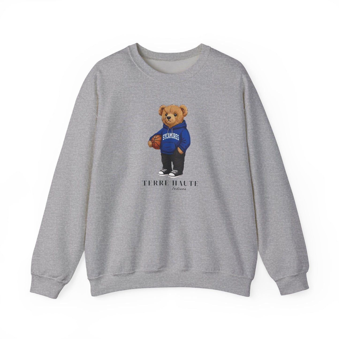 Terre Haute, Indiana Basketball Teddy Bear Crewneck Sweatshirt