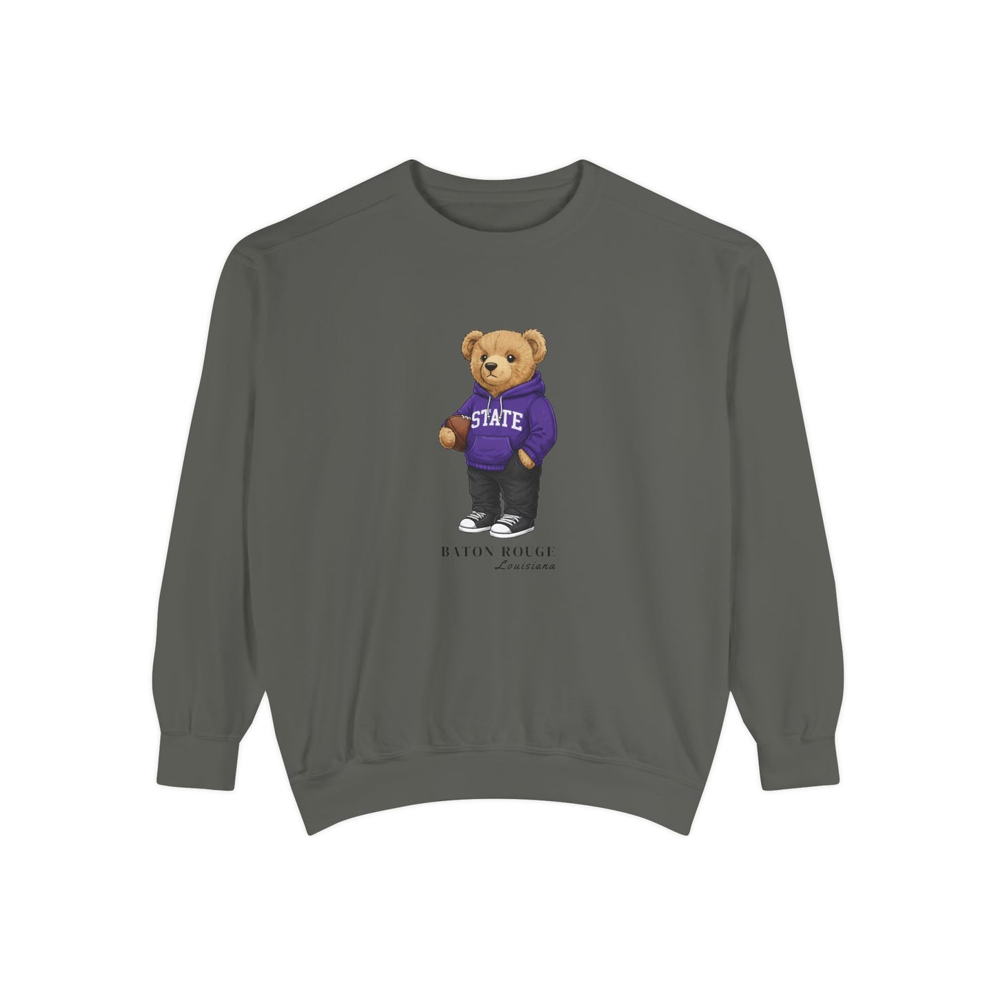 Baton Rouge, Louisiana Teddy Bear Comfort Colors Sweatshirt