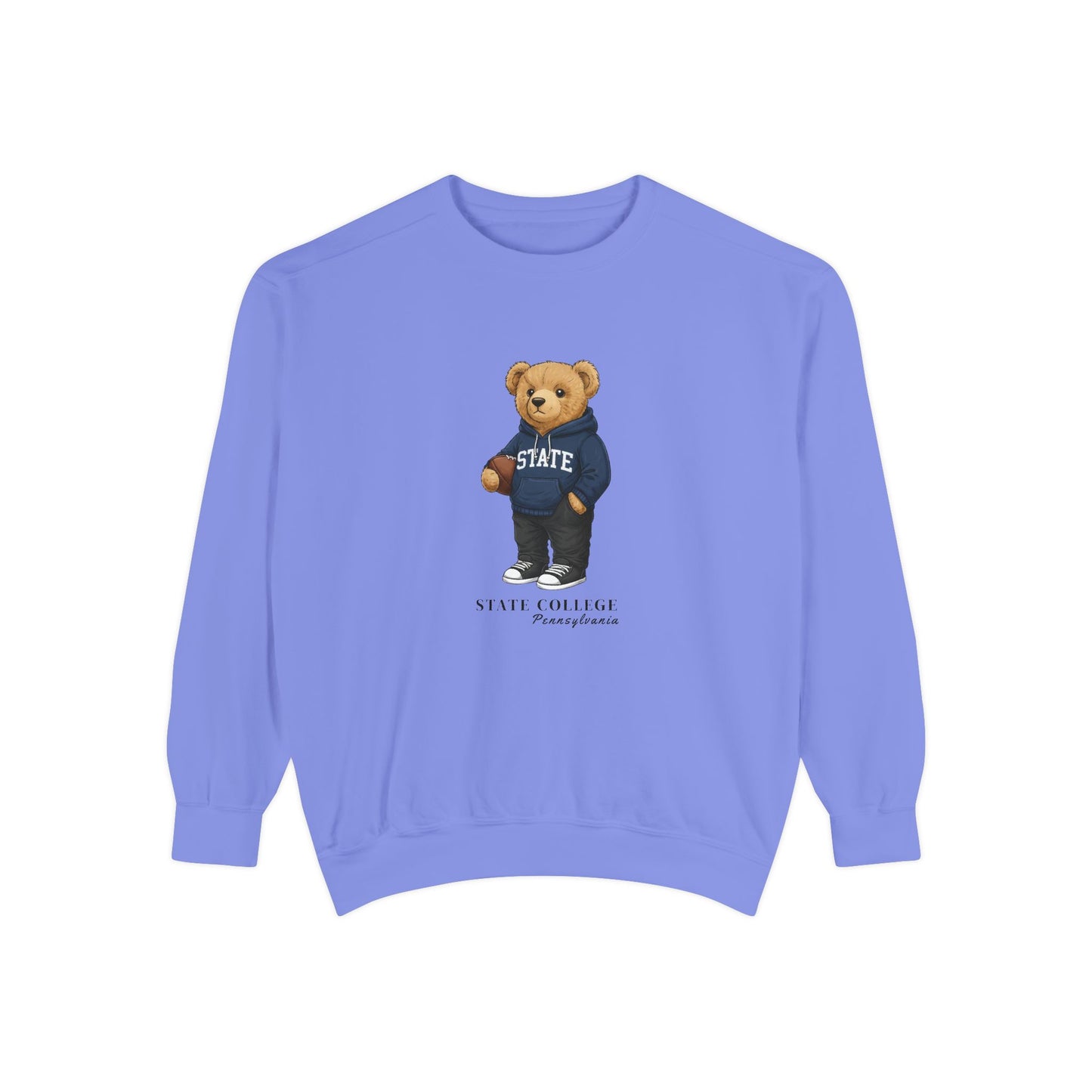 State College, Pennsylvania Teddy Bear Comfort Colors Sweatshirt