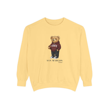 San Marcos, Texas Teddy Bear Comfort Colors Sweatshirt